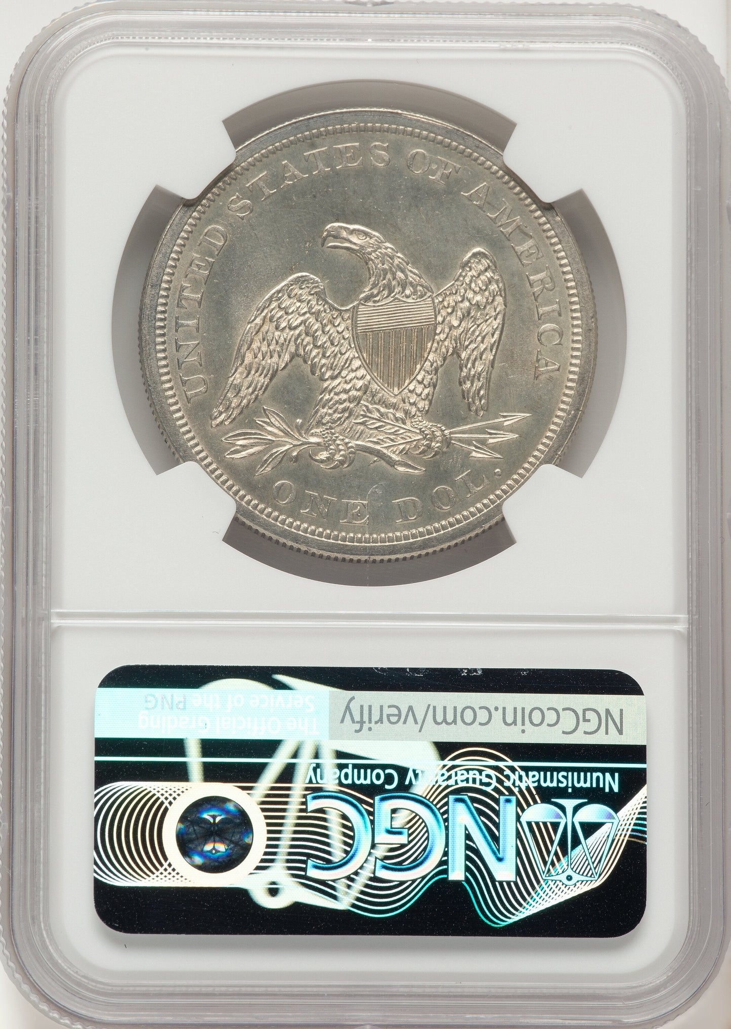 1864 Seated Dollar NGC MS65