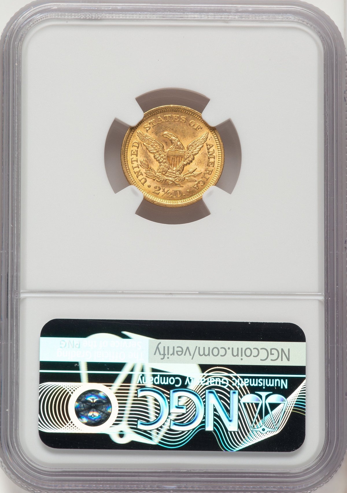 1852 $2.50 Liberty Quarter Eagle NGC MS61