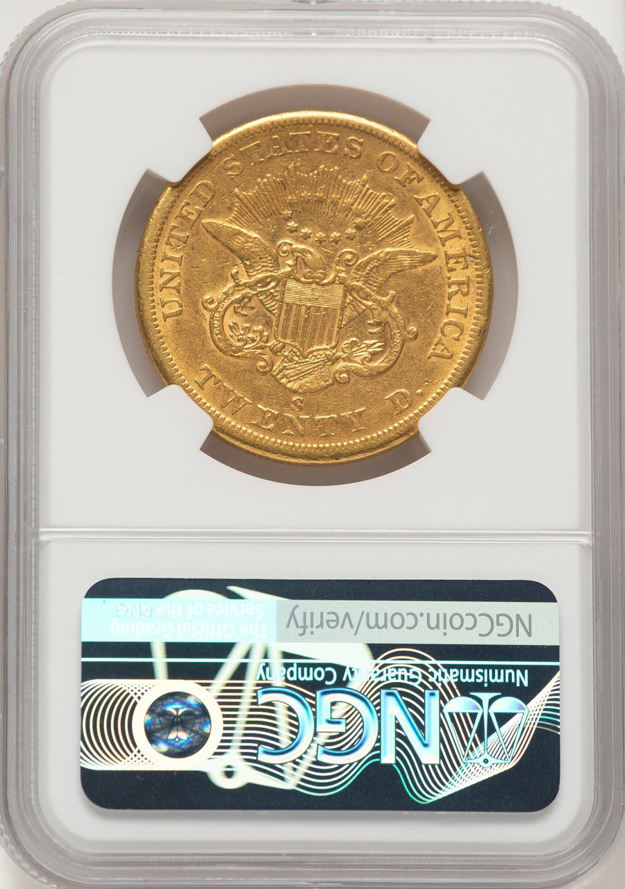 1860-S $20 Liberty Double Eagle NGC XF45