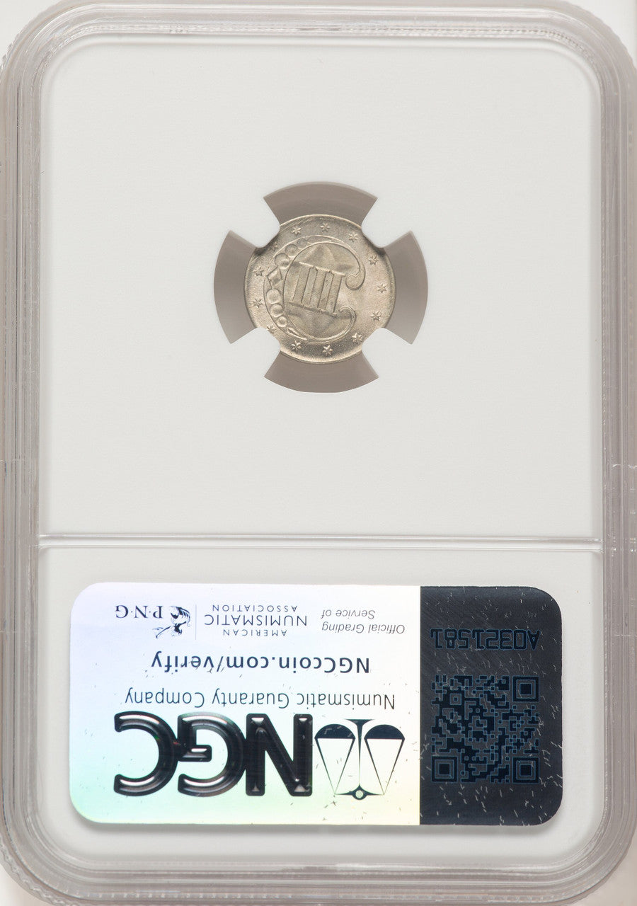 1851 3CS Three Cent Silver NGC MS65