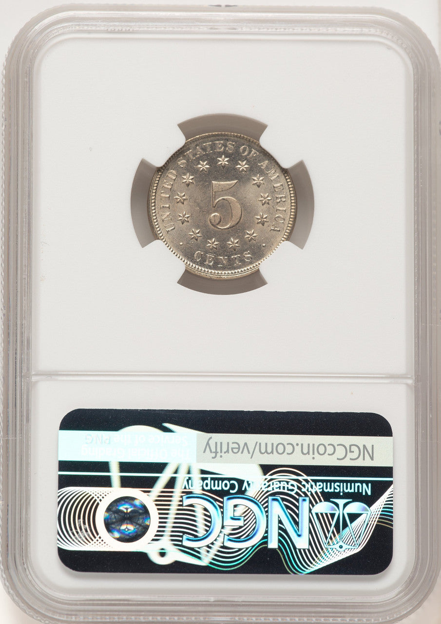 1876 5C Shield Nickel NGC MS66
