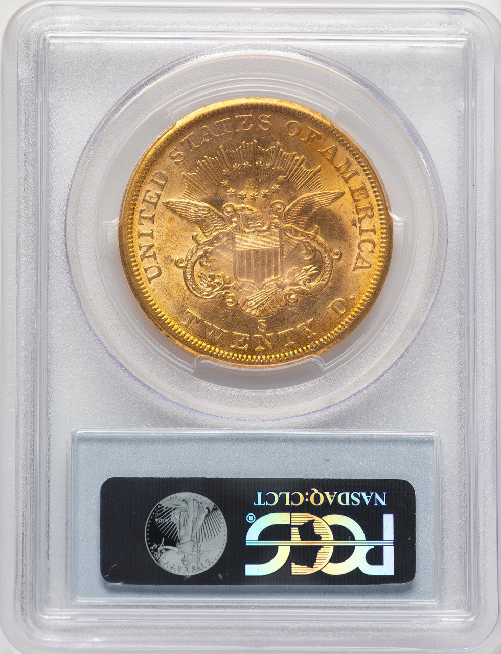 1860-S $20 Liberty Double Eagle PCGS MS63