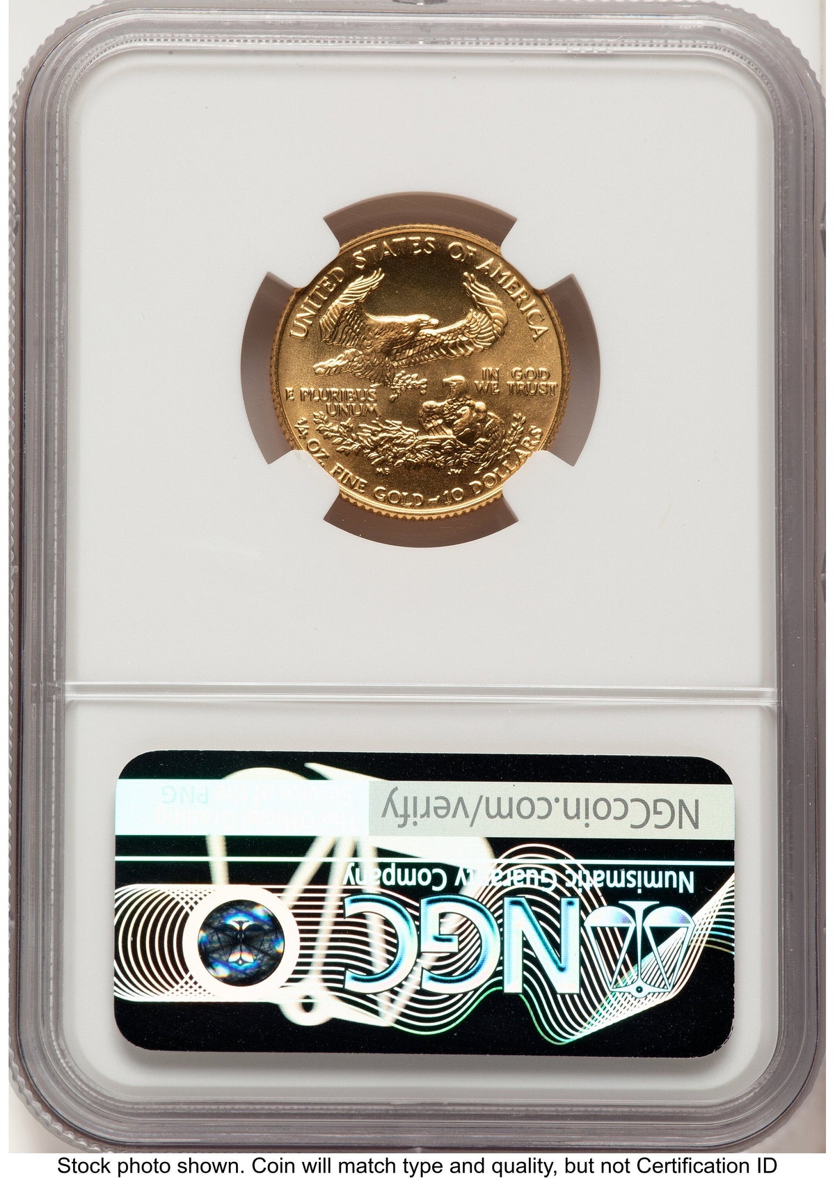 1986 Gold Eagle 1/4 oz Brown Label NGC MS70