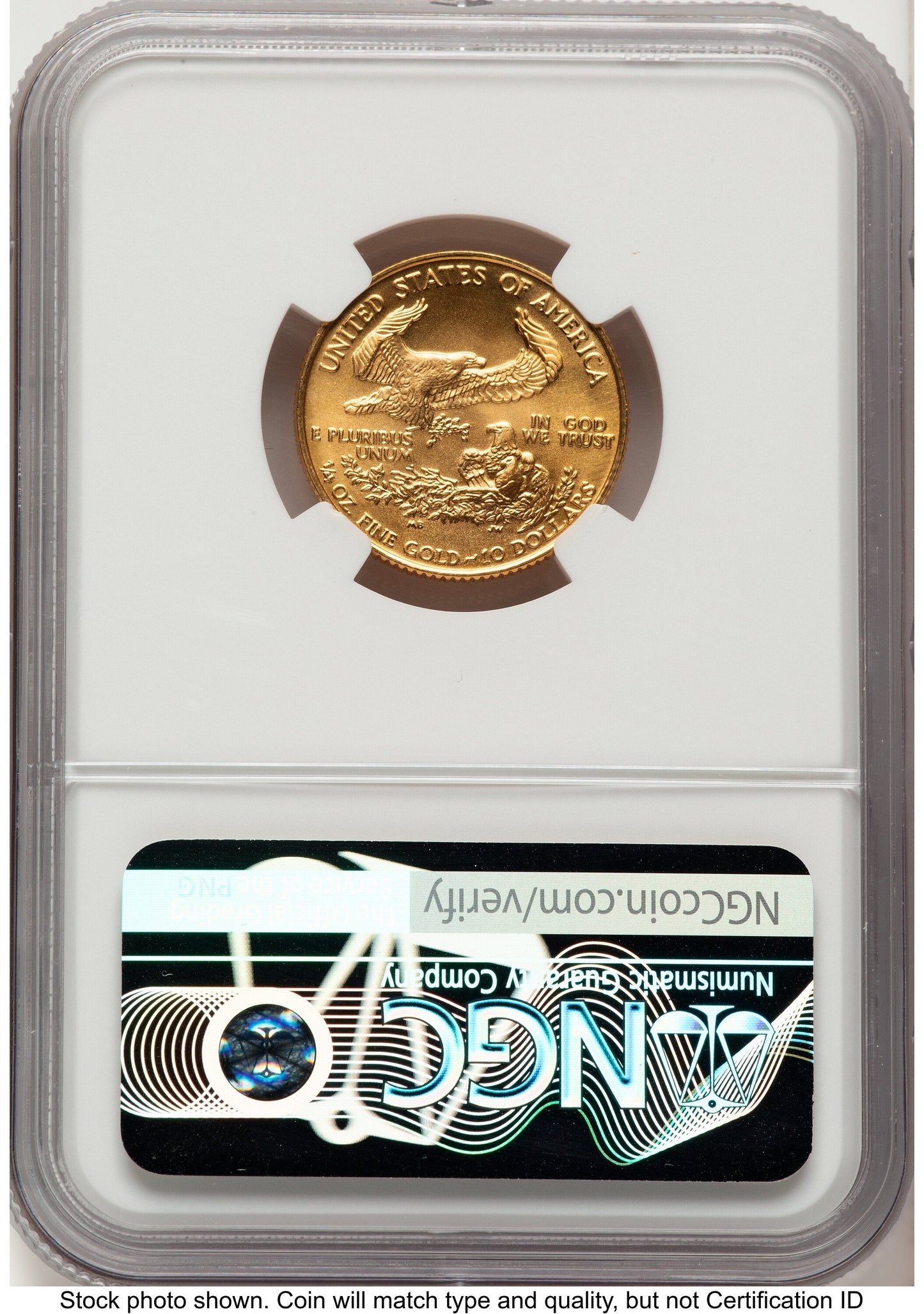 1988 Gold Eagle 1/4 oz Brown Label NGC MS70