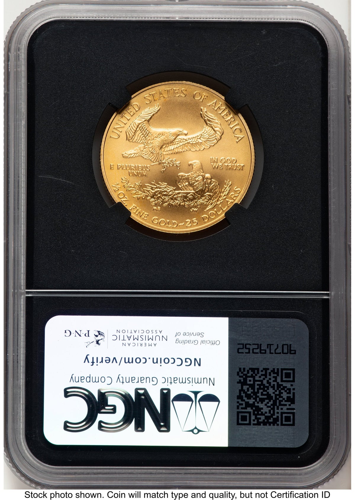 2008-W Burnished Gold Eagle 1/2 oz Miles Standish NGC MS70