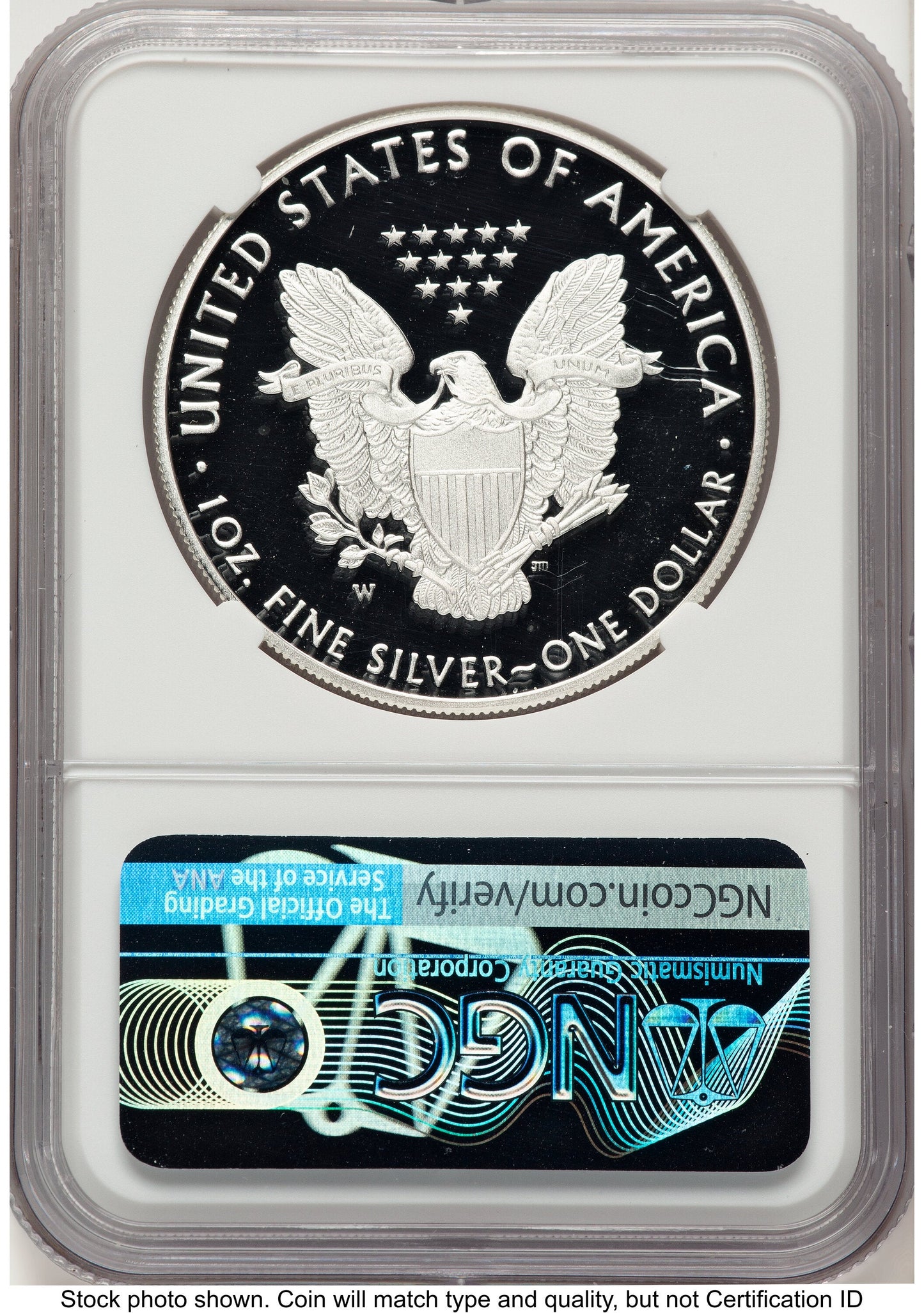 2020-W Proof Silver Eagle V75 Privy 1 oz V-Day Label NGC PF70