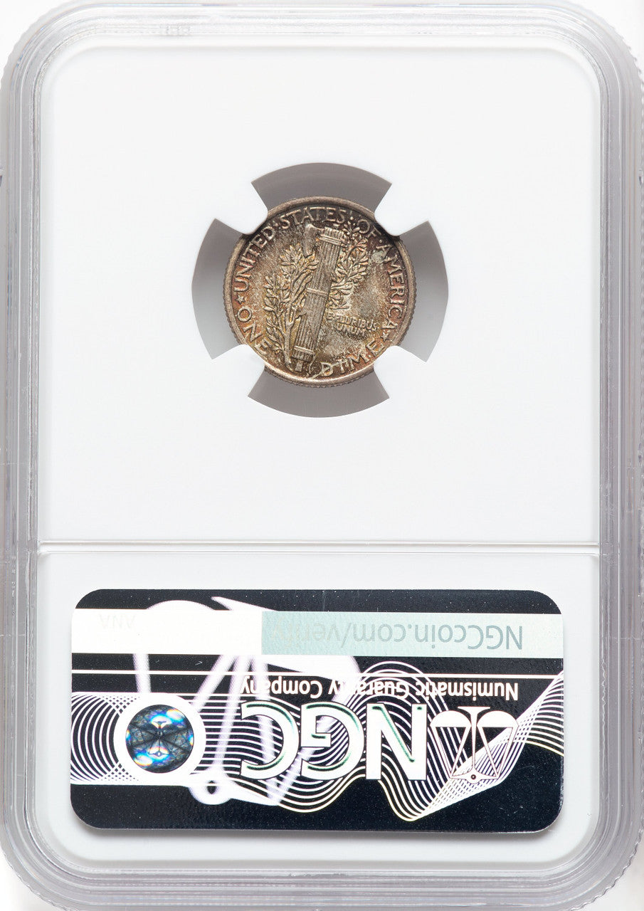 1916 10C Mercury FB Mercury Dime NGC MS67