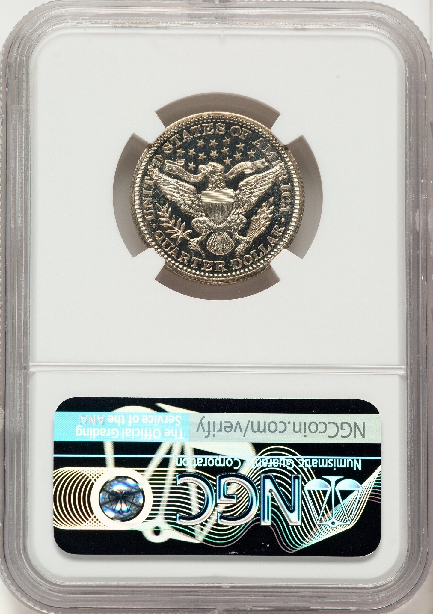 1907 25C CA Proof Barber Quarter NGC PR68