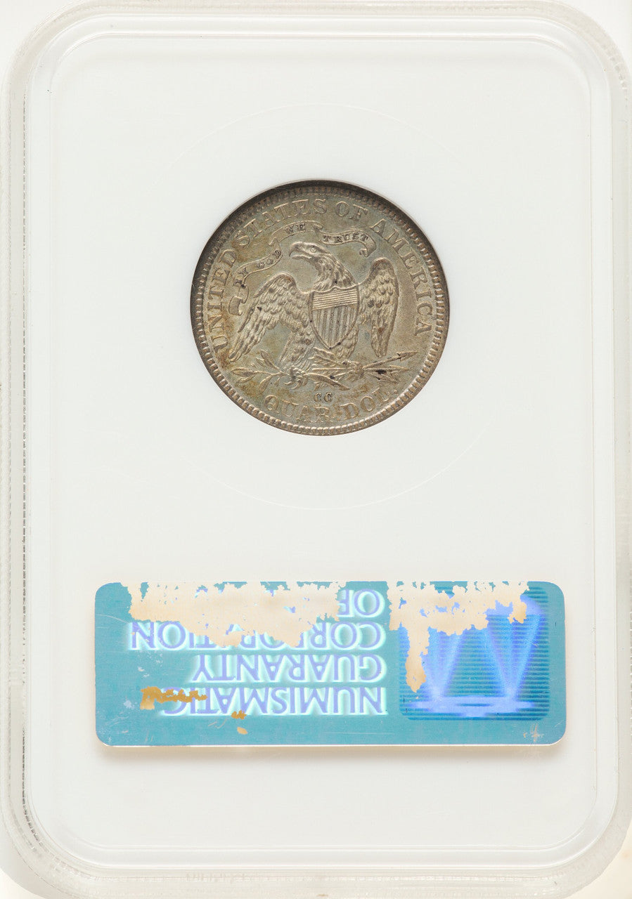 1878-CC 25C CAC Seated Quarter NGC AU55
