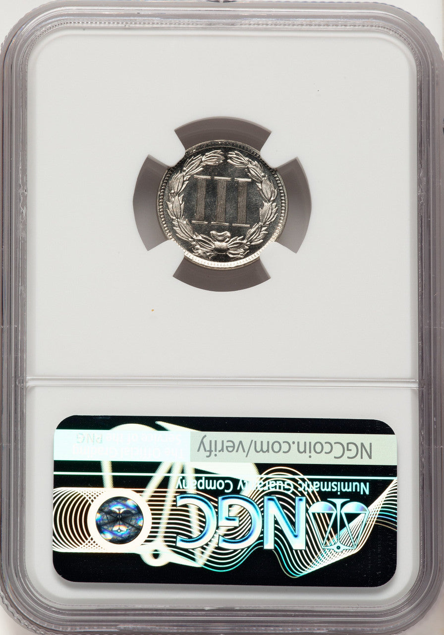 1889 3CN CA Proof Three Cent Nickel NGC PR67