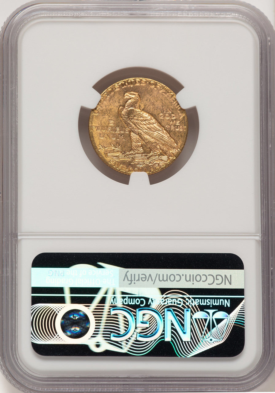 1909 $5 Indian Half Eagle NGC MS64