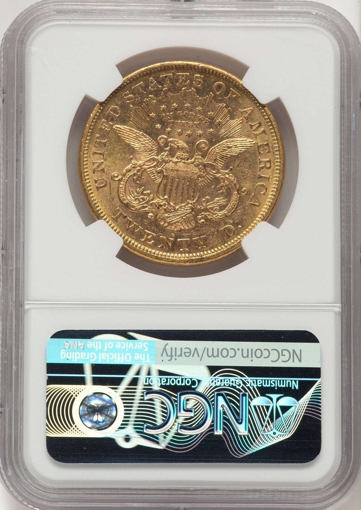 1870-S $20 Liberty Double Eagle NGC AU58
