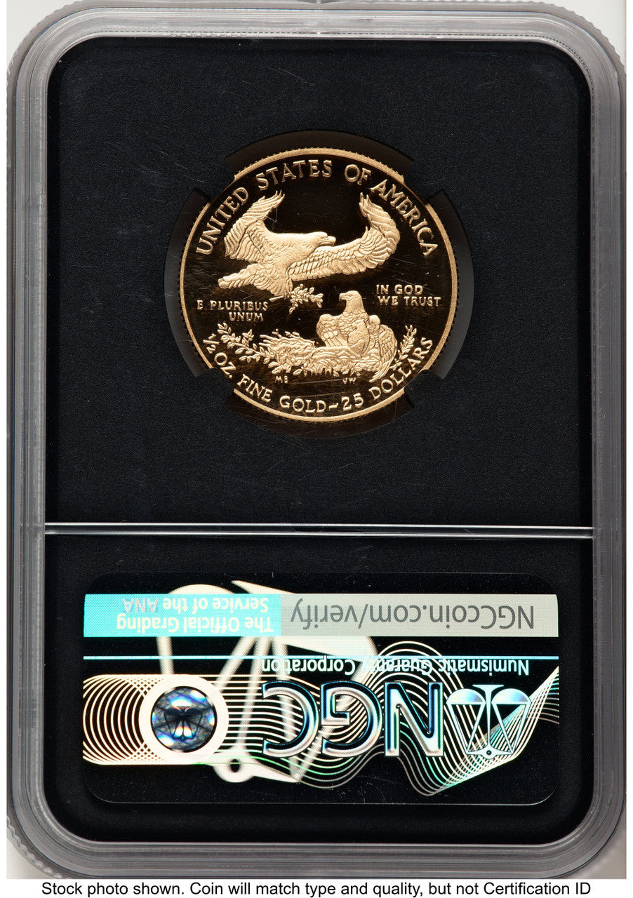 2021-W Type 1 Proof Gold Eagle 1/2 oz FDI John NGC PF70 Mercanti