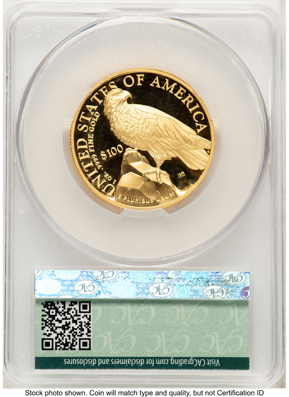 2023-W G$100 American Liberty High Relief First Delivery CACG PR70