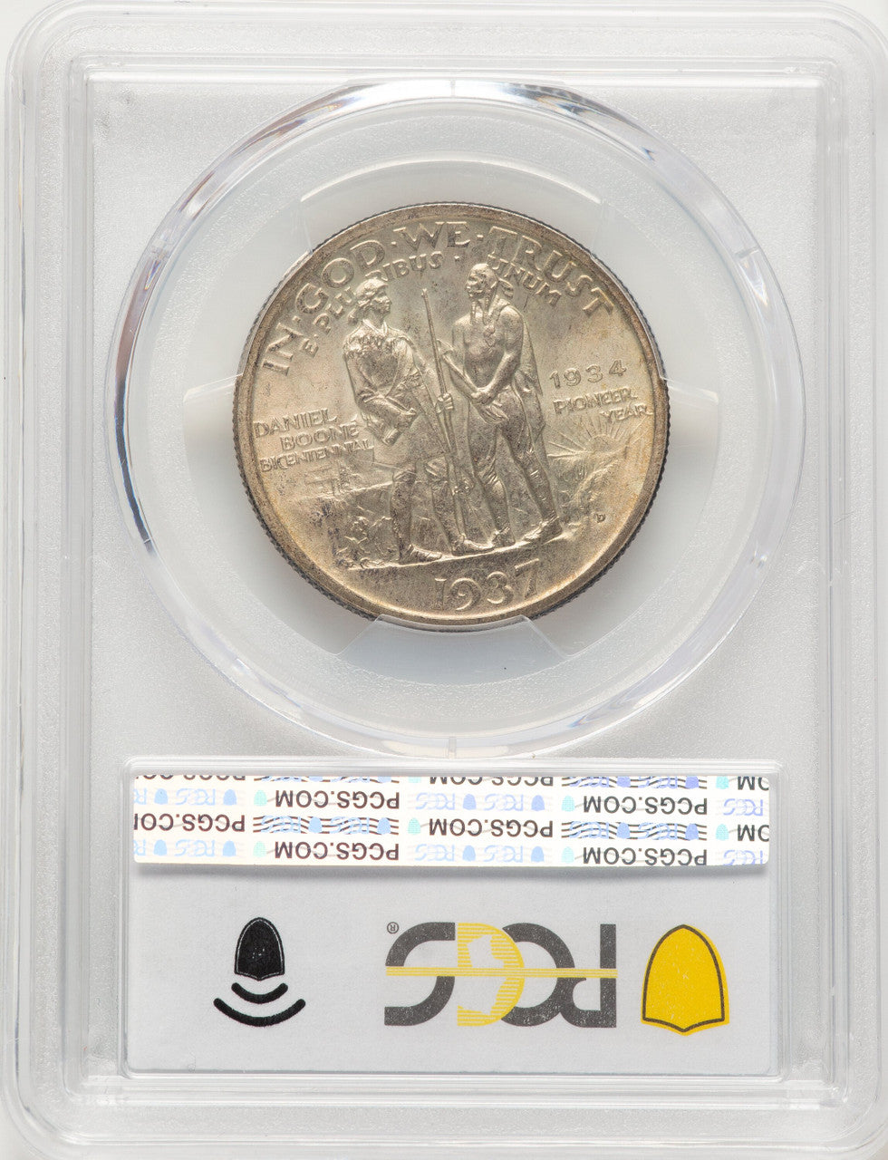 1937-D 50C Boone Blue Gradient Commemorative Silver PCGS MS67