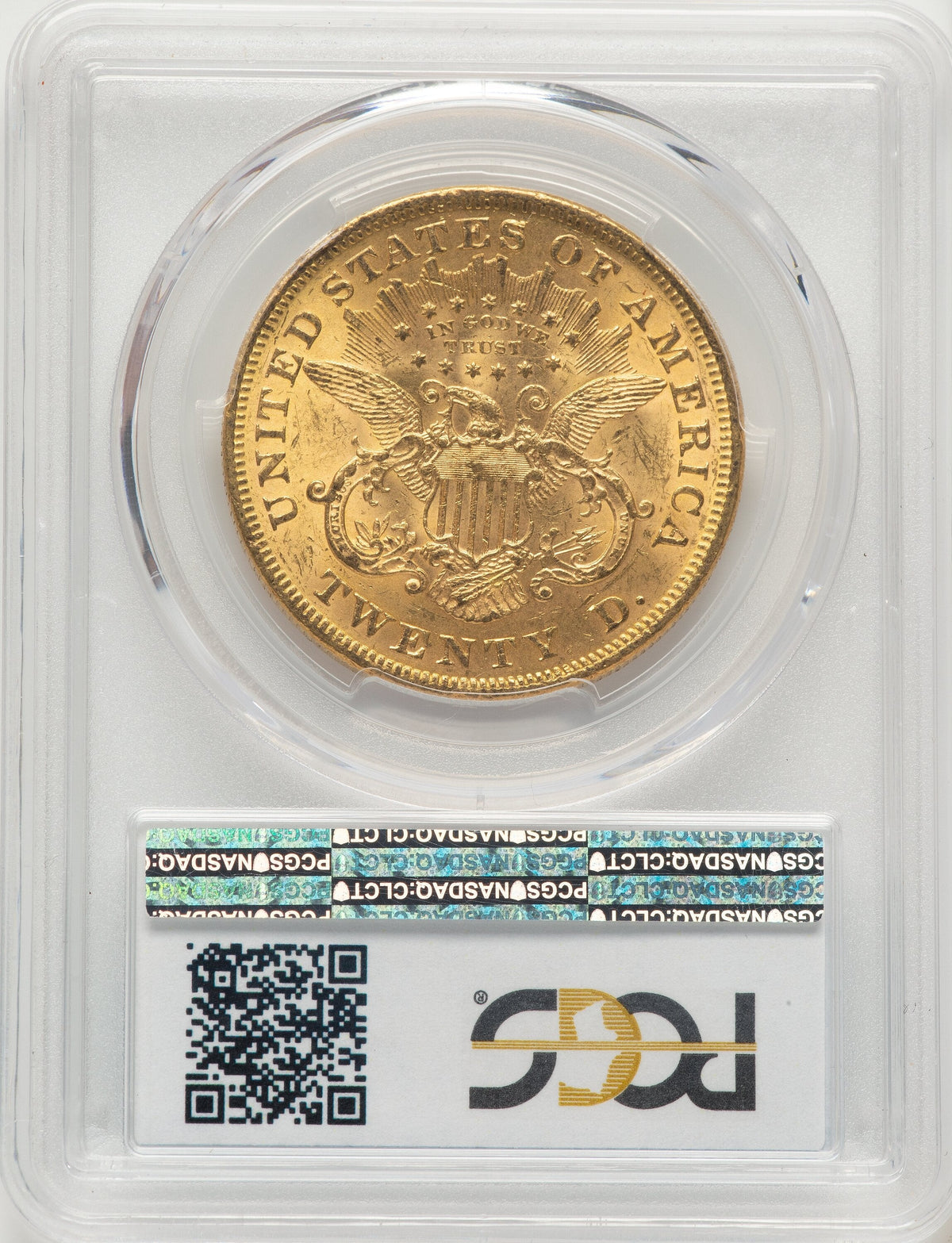 1873 $20 OPEN 3 Liberty Double Eagle PCGS MS61