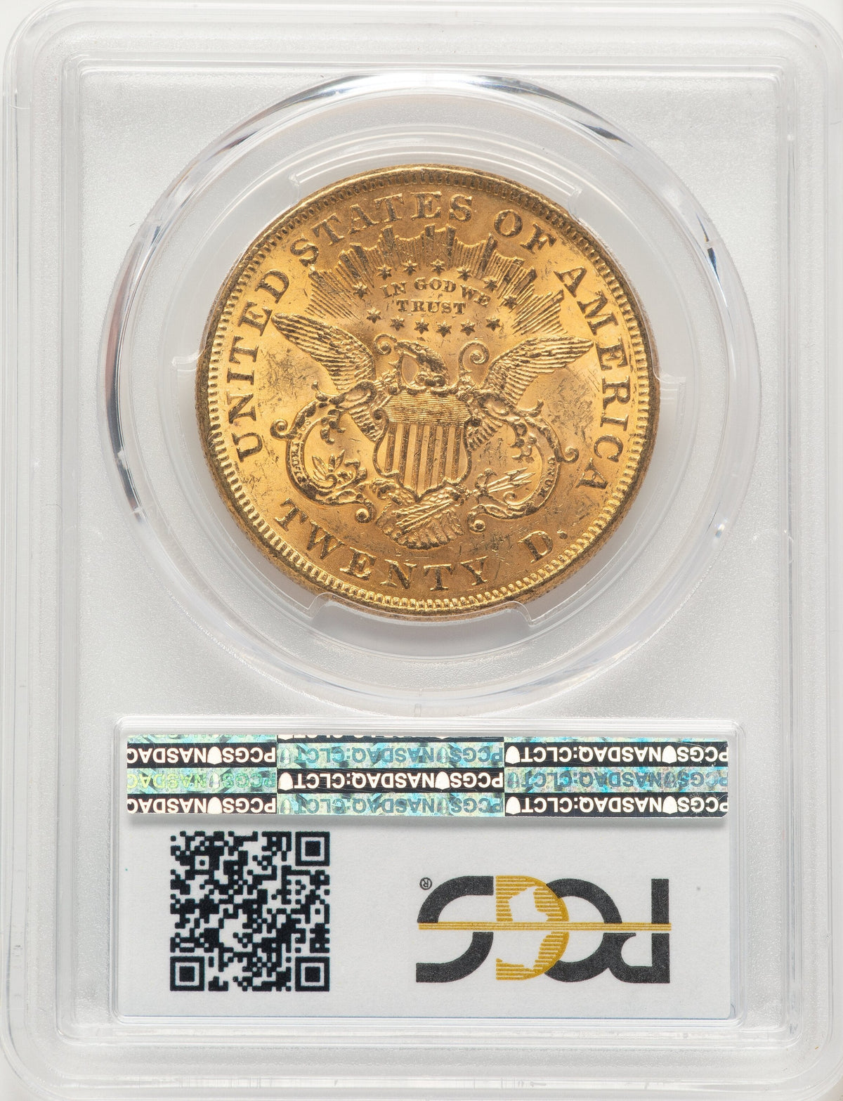 1873 $20 OPEN 3 Liberty Double Eagle PCGS MS61