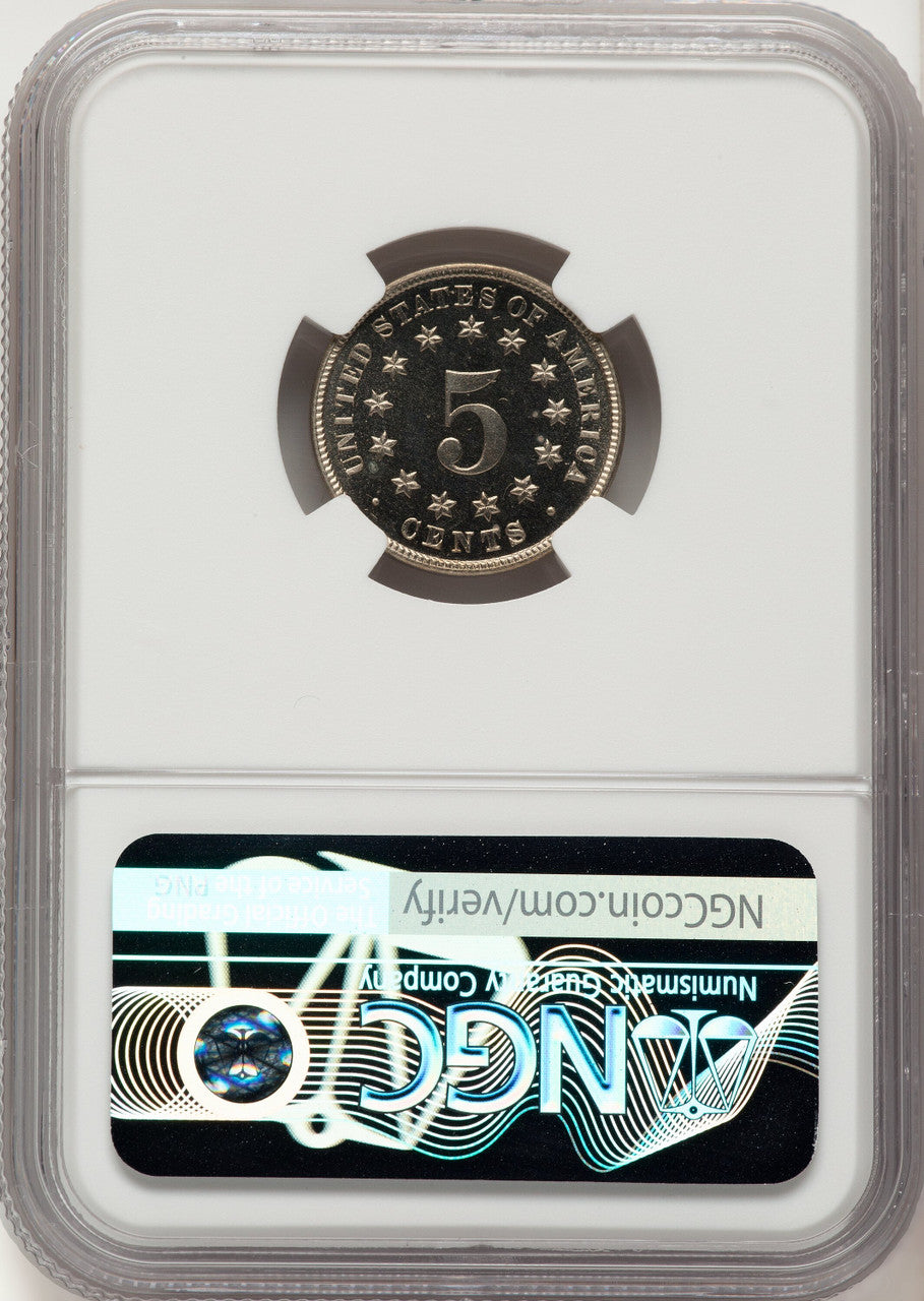 1882 5C CA Proof Shield Nickel NGC PR67