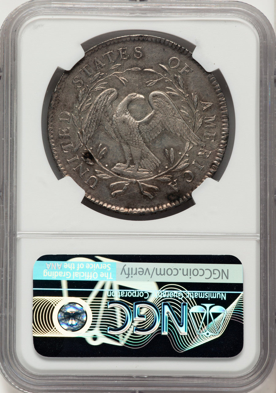 1795 Flowing Hair Silver Plug Early Dollar NGC AU55
