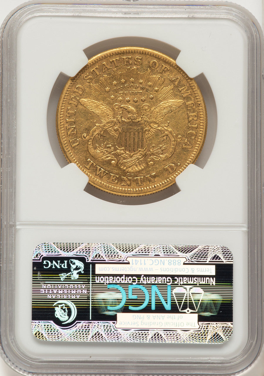 1871-CC $20 Liberty Double Eagle NGC XF45+