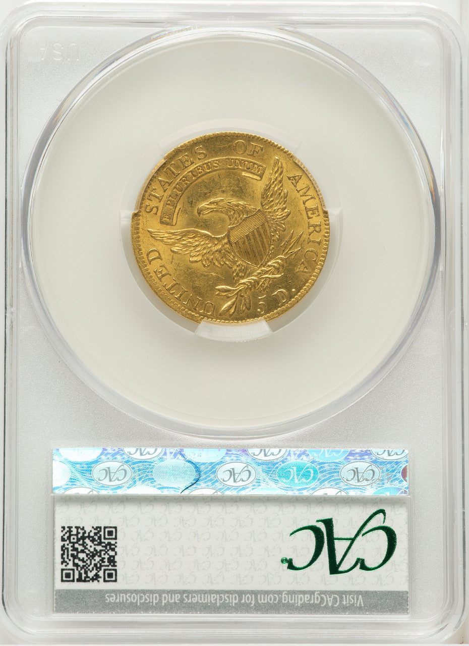 1807 $5 Bust Left CACG Secure Early Half Eagle CACG MS61