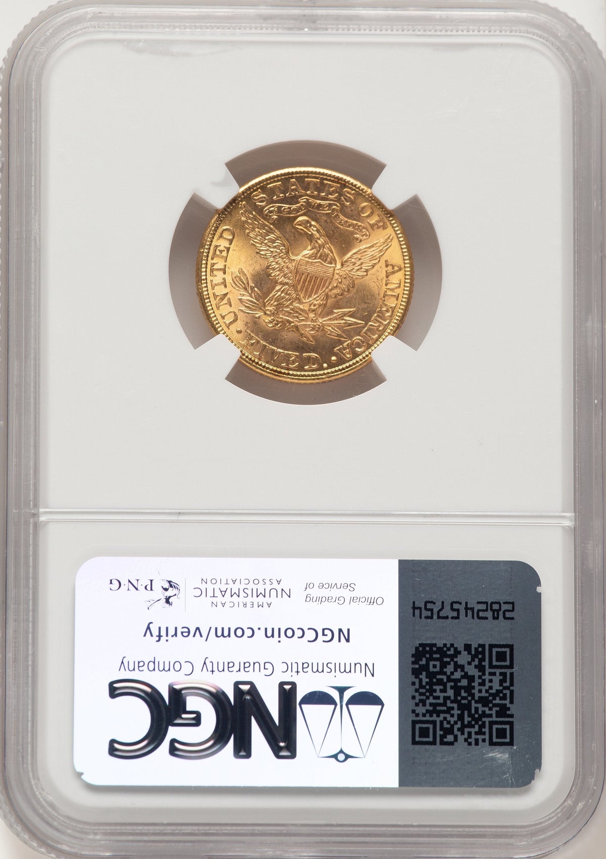 1901 $5 Liberty Half Eagle NGC MS66