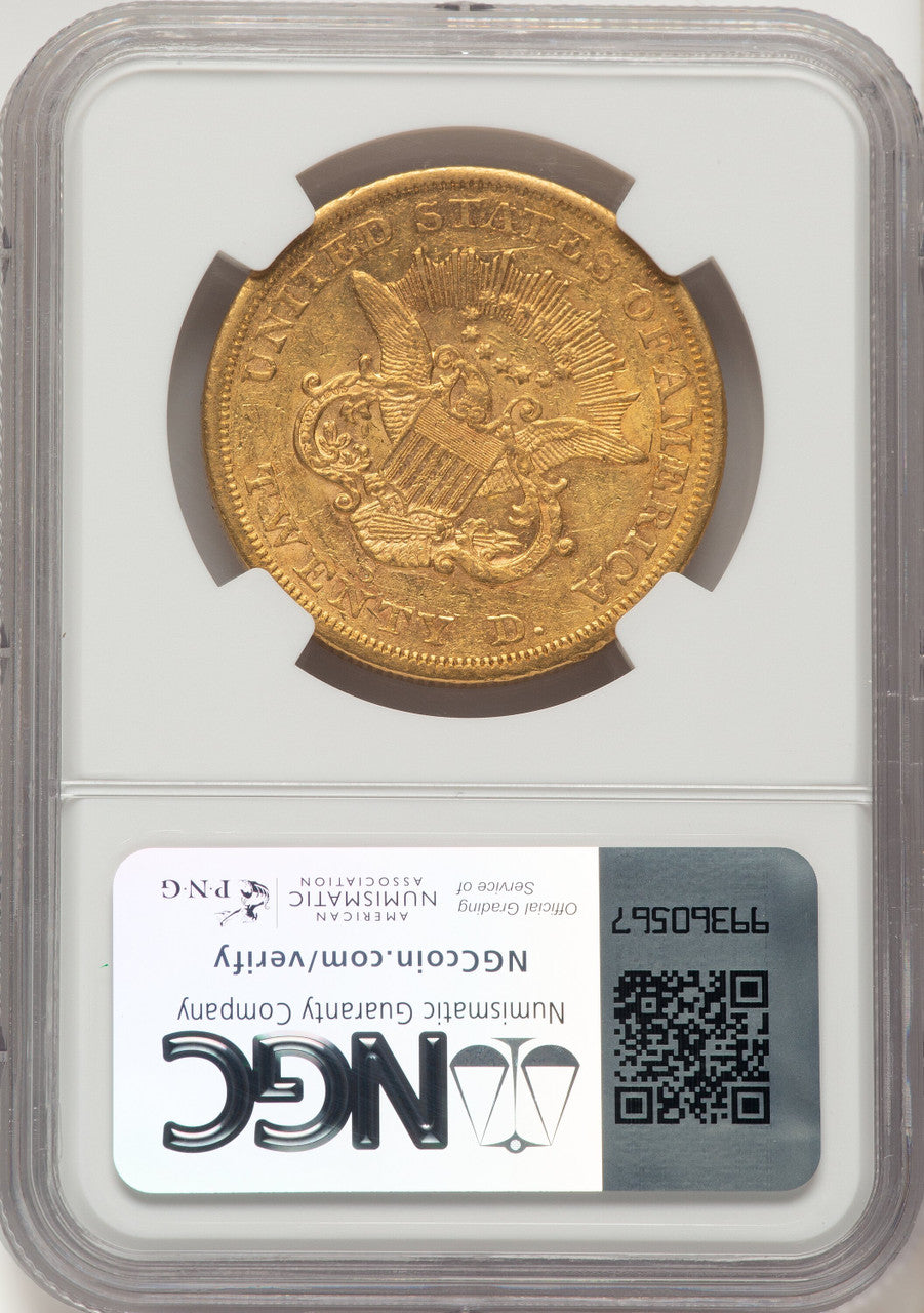 1854-S $20 Liberty Double Eagle NGC AU55