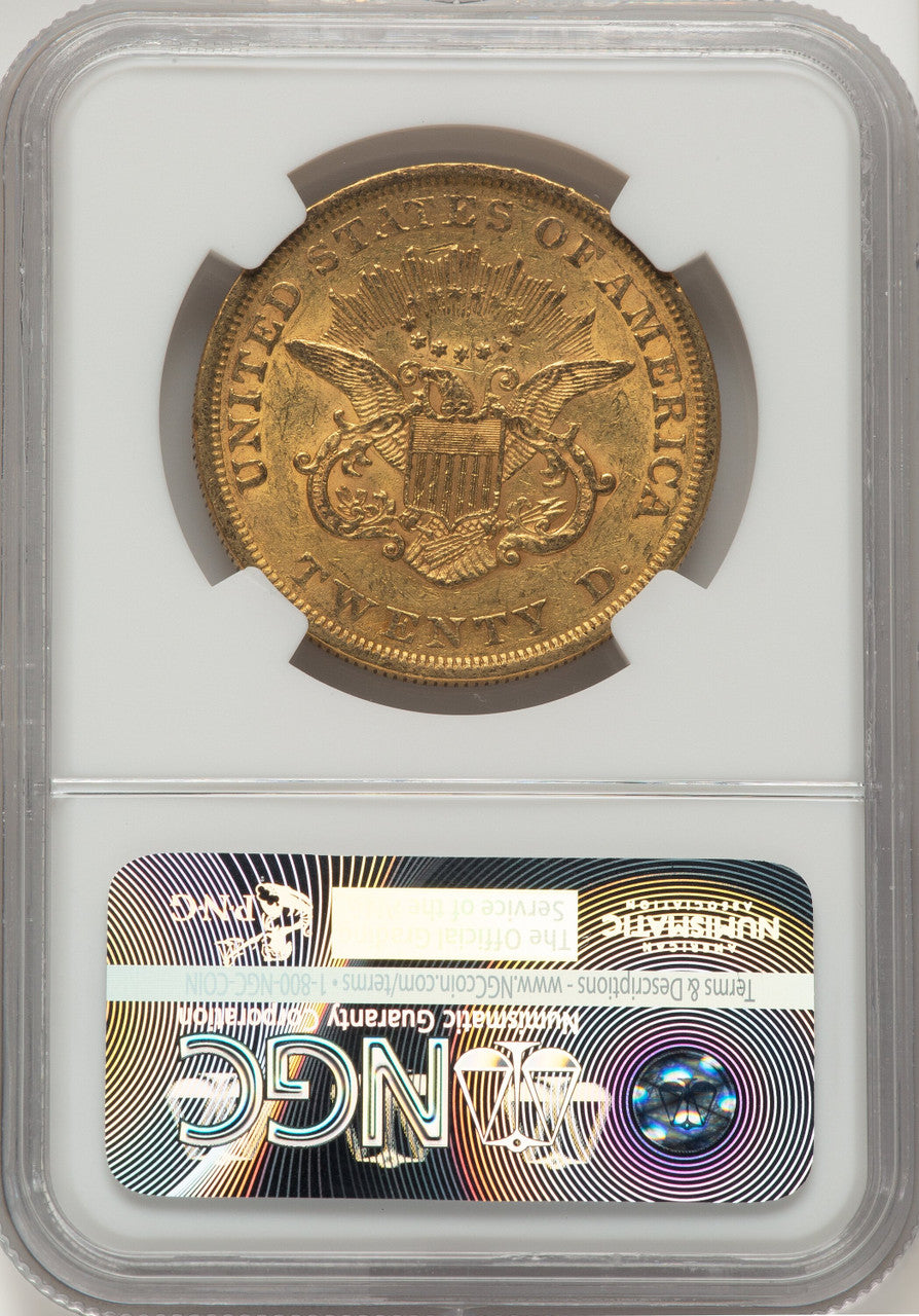 1852 $20 Liberty Double Eagle NGC AU55