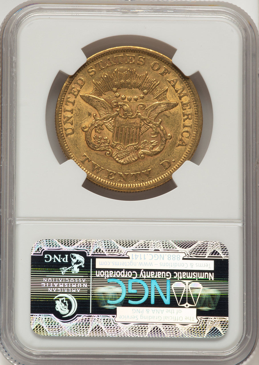 1852 $20 Liberty Double Eagle NGC AU55