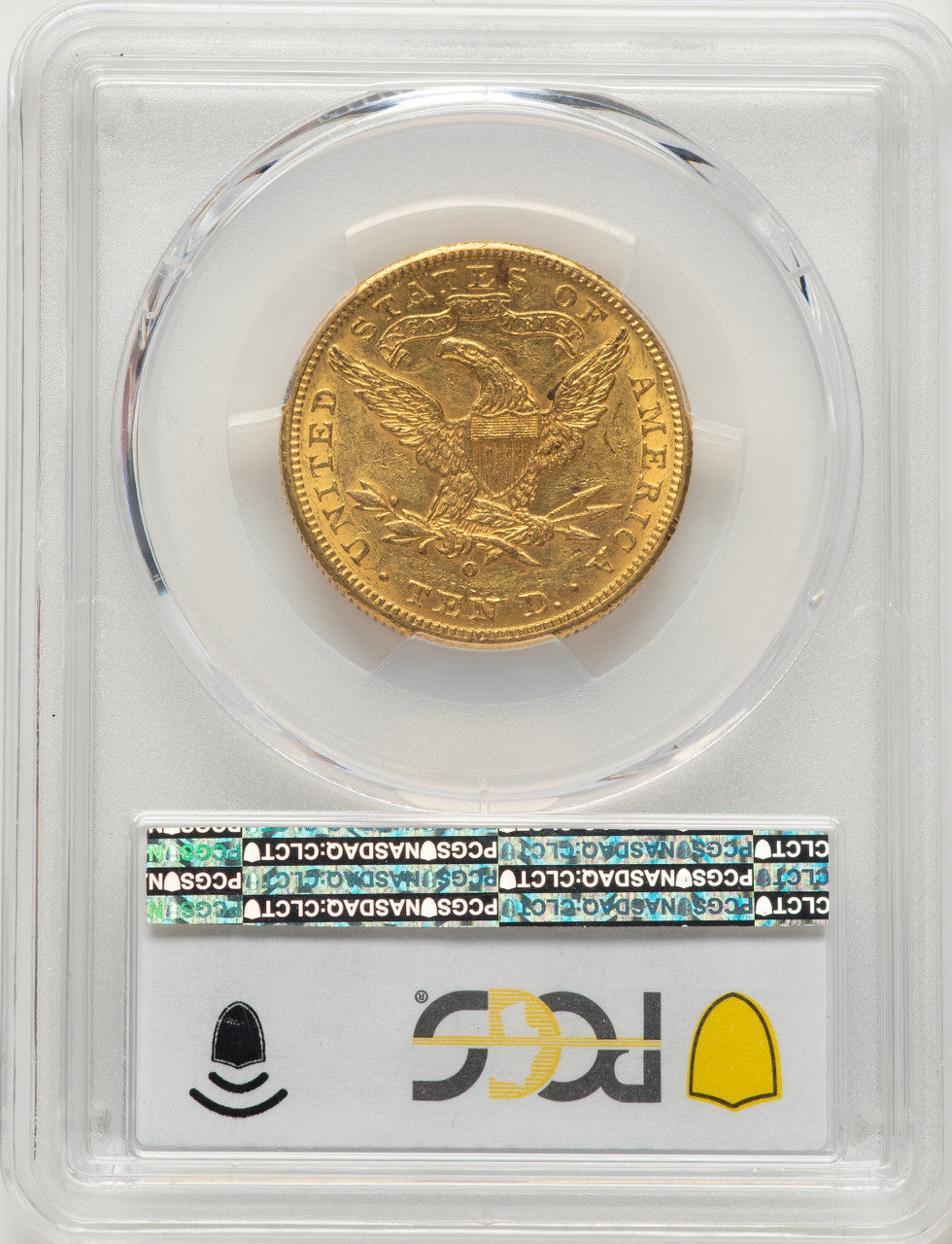 1892-O $10 Blue Gradient Liberty Eagle PCGS AU58