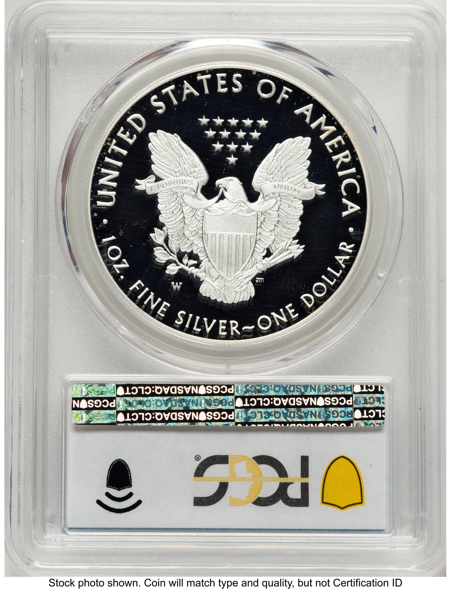 2020-W Proof Silver Eagle V75 Privy 1 oz FS Blue Gradient PCGS PR70