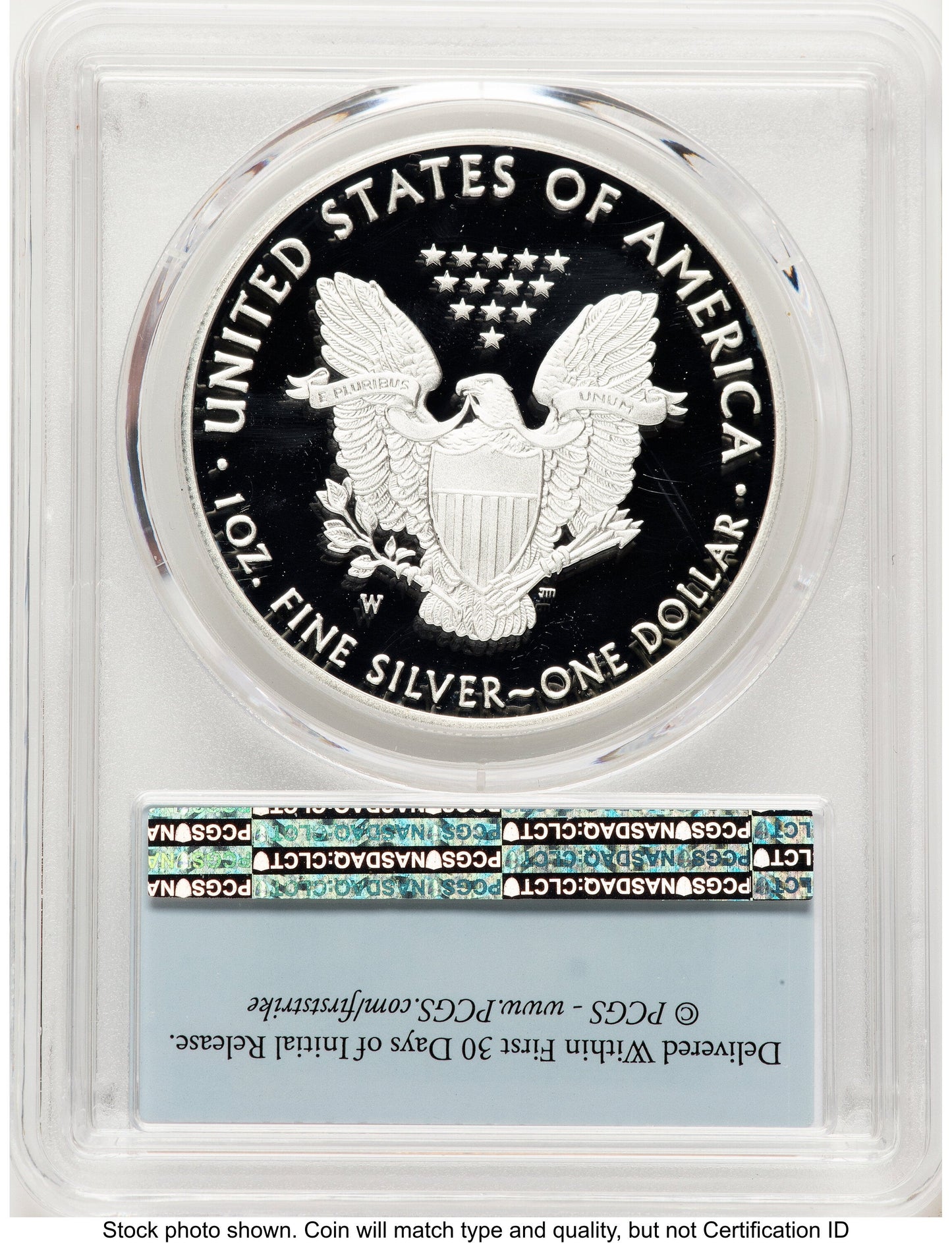 2020-W Proof Silver Eagle V75 Privy 1 oz FS Flag PCGS PR70
