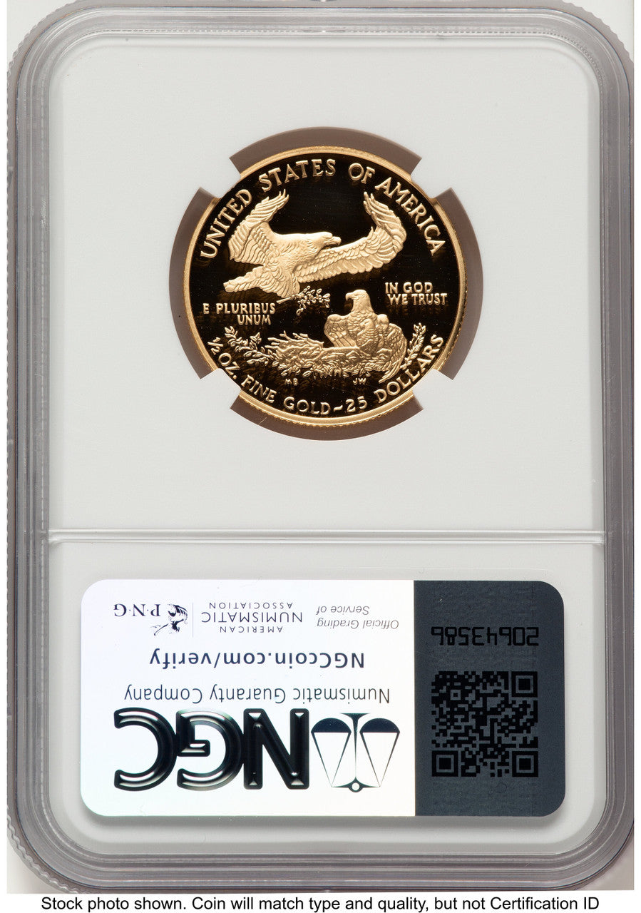 2007-W Proof Gold Eagle 1/2 oz ER Kenneth Bressett Red Book NGC PF70