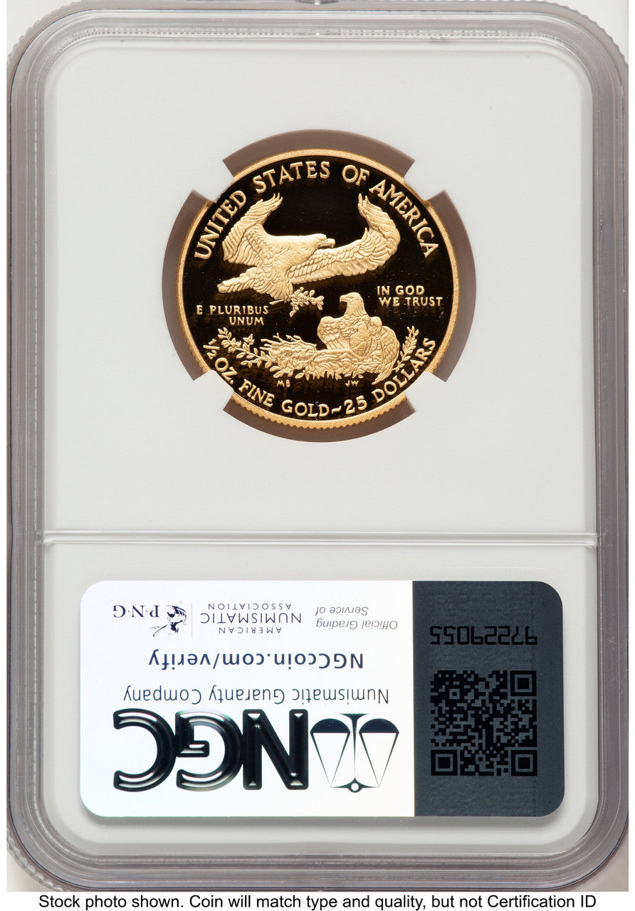 2010-W Proof Gold Eagle 1/2 oz ER Kenneth Bressett Red Book NGC PF70