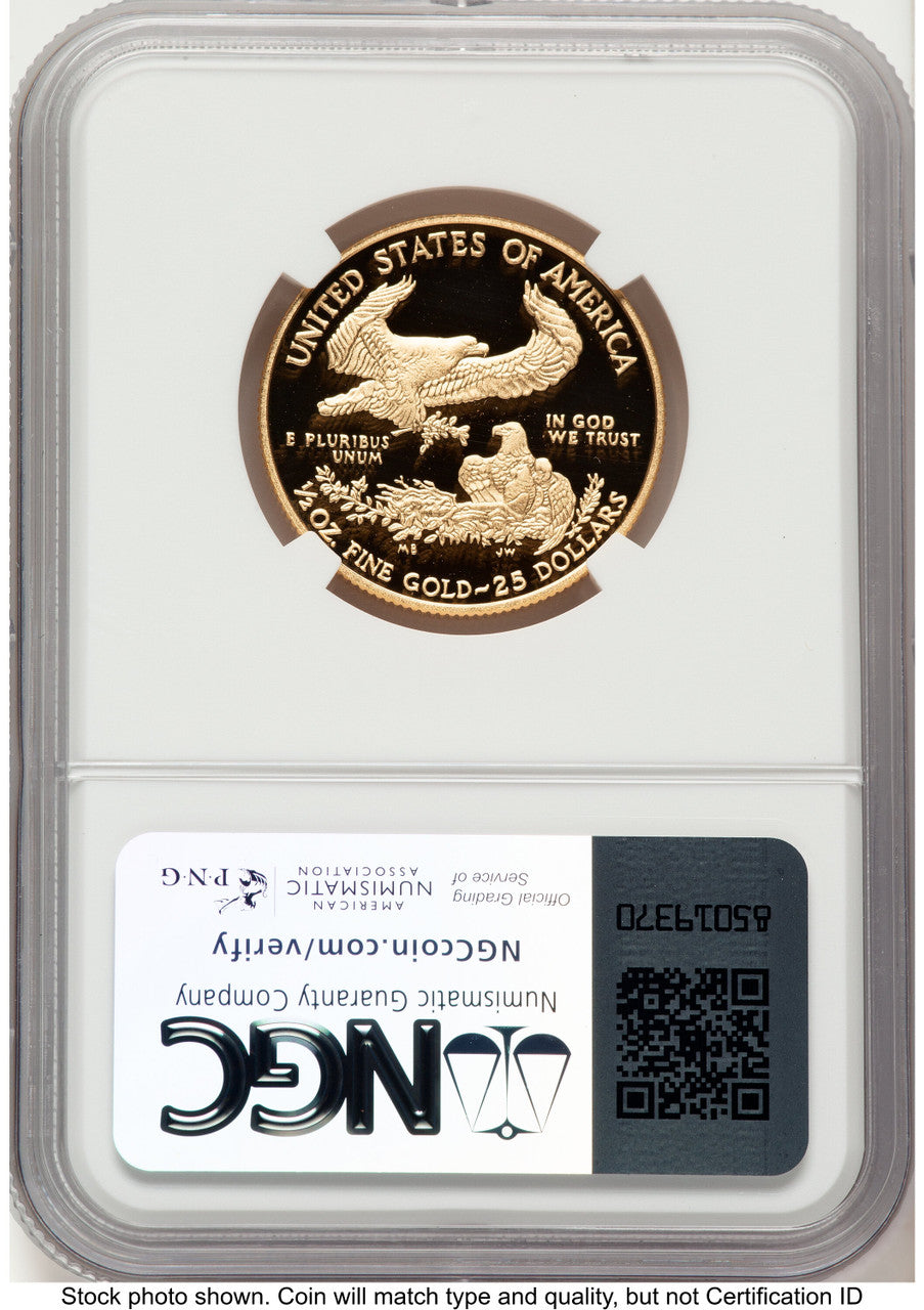 2013-W Proof Gold Eagle 1/2 oz ER Kenneth Bressett Red Book NGC PF70
