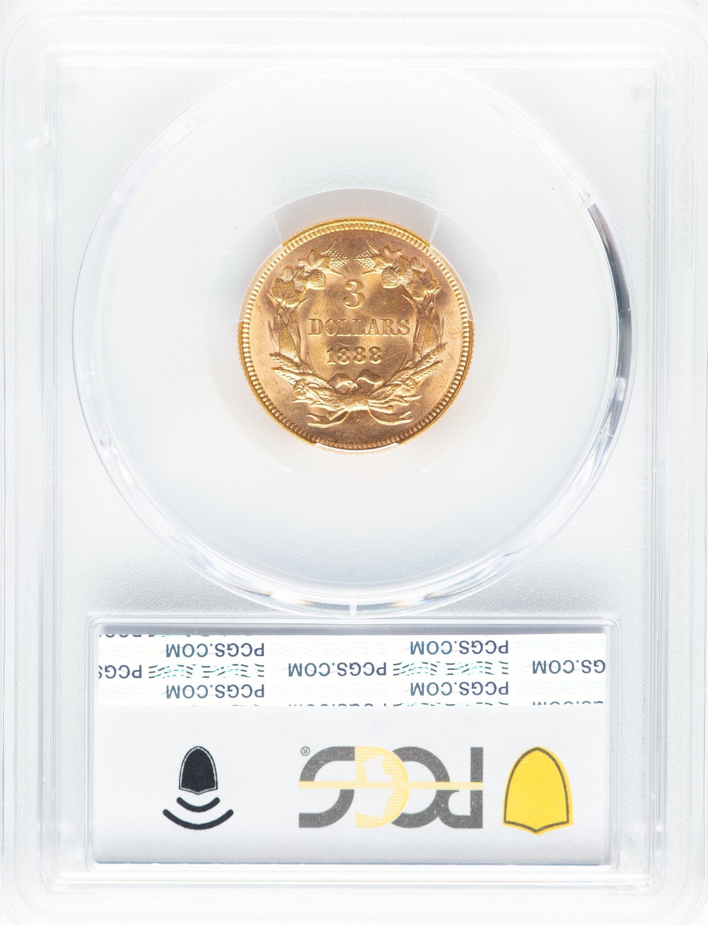 1888 $3 Three Dollar Gold Pieces PCGS MS65