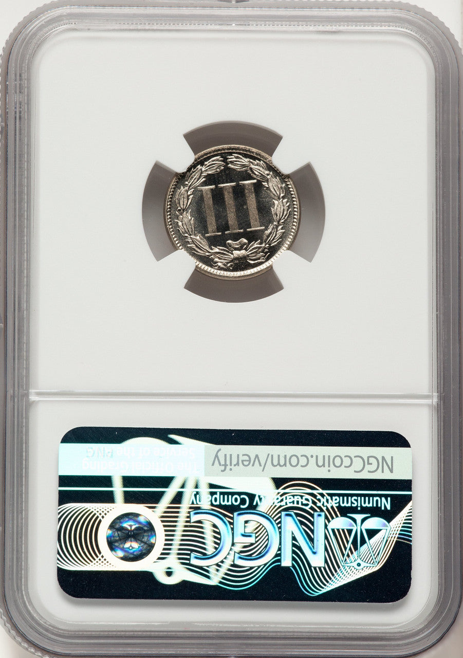 1884 3CN CA Proof Three Cent Nickel NGC PR67