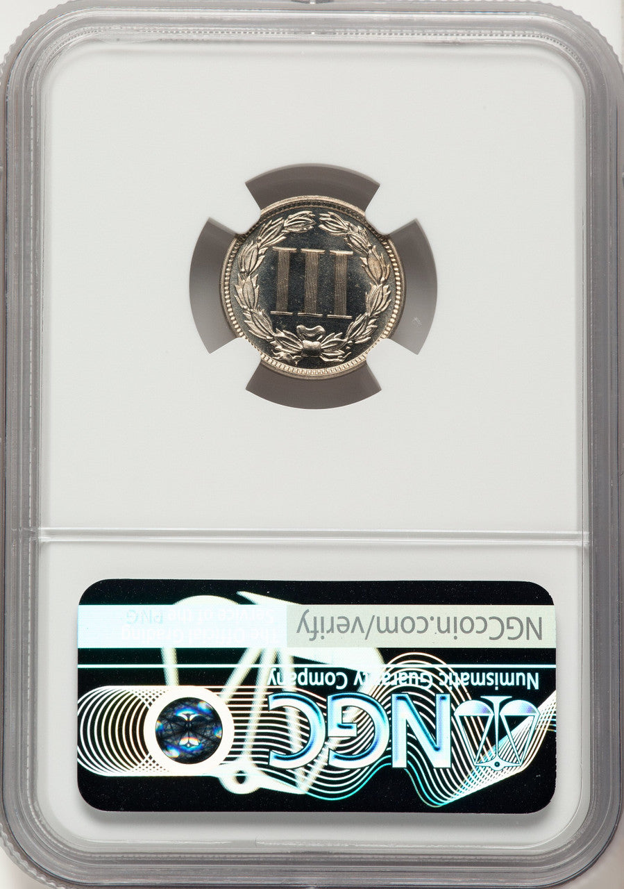 1882 3CN PRCA Proof Three Cent Nickel NGC PR66