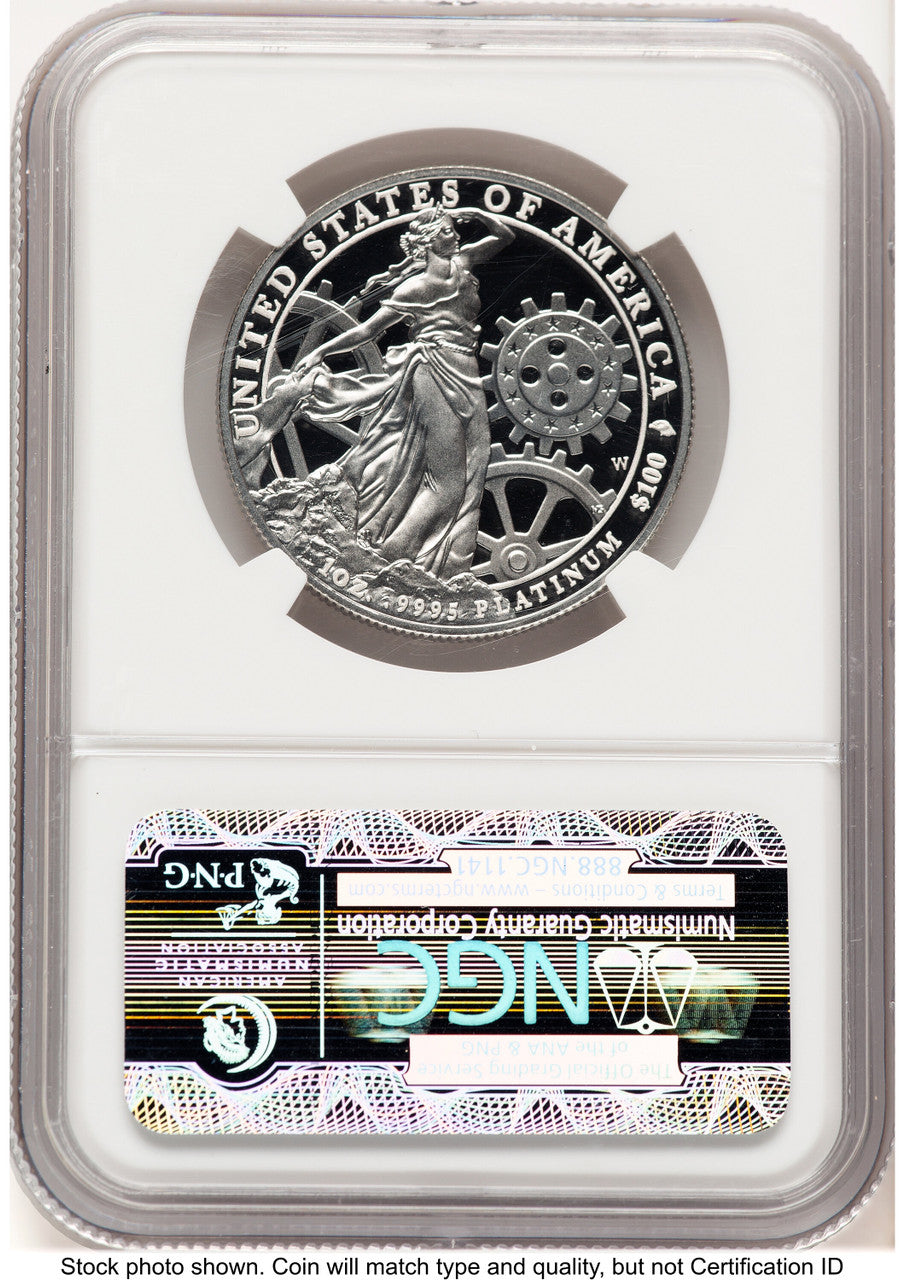 2013-W Proof Platinum Eagle 1 oz ER Blue NGC PF70