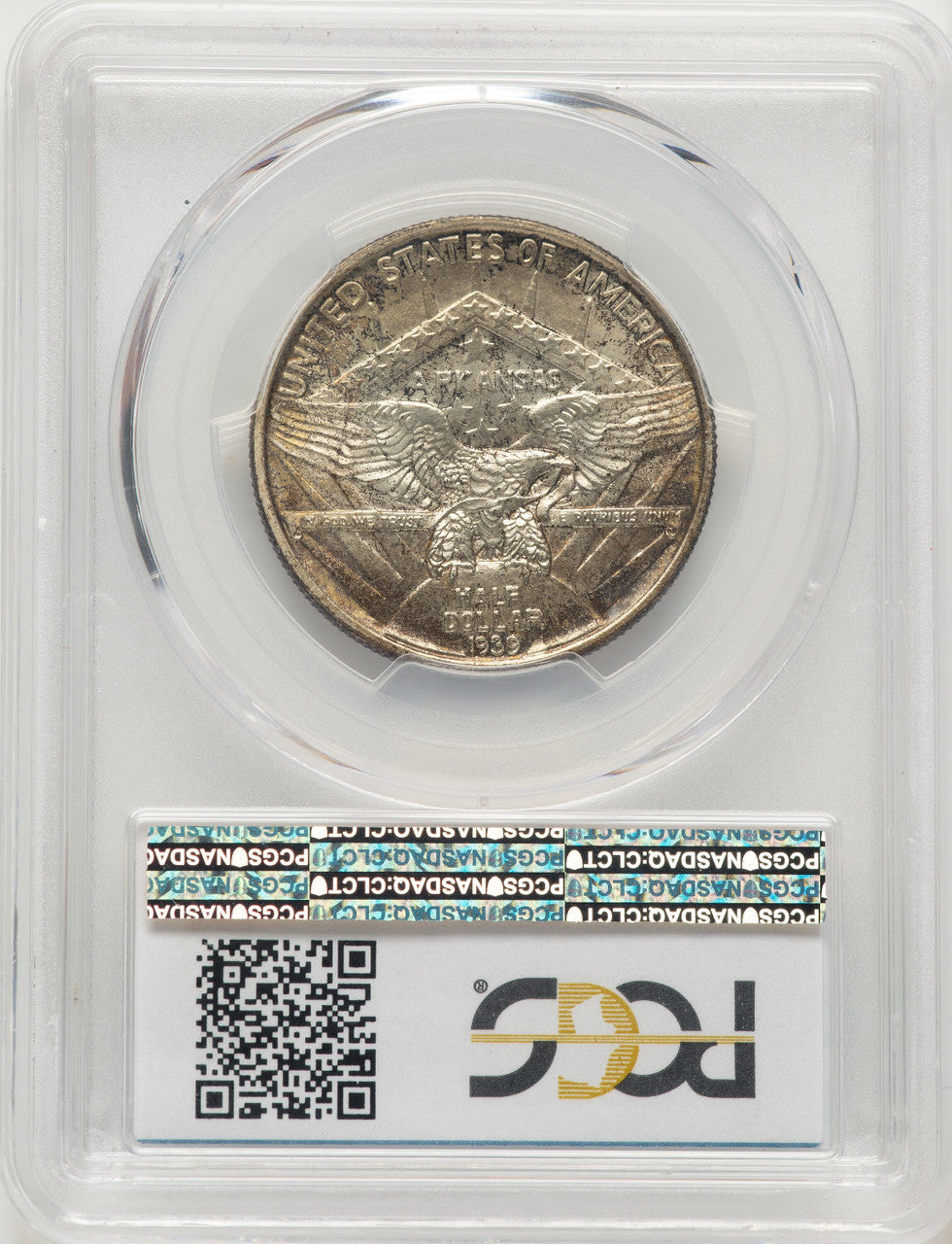 1939 50C Arkansas CAC Commemorative Silver PCGS MS66