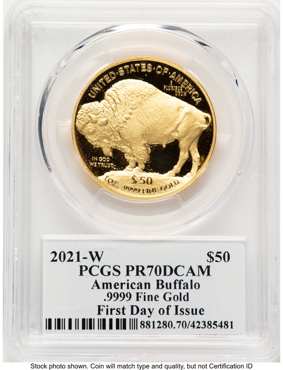 2021-W Proof Gold Buffalo 1 oz FDI Reagan Legacy Series Michael Reagan Picture PCGS PR70