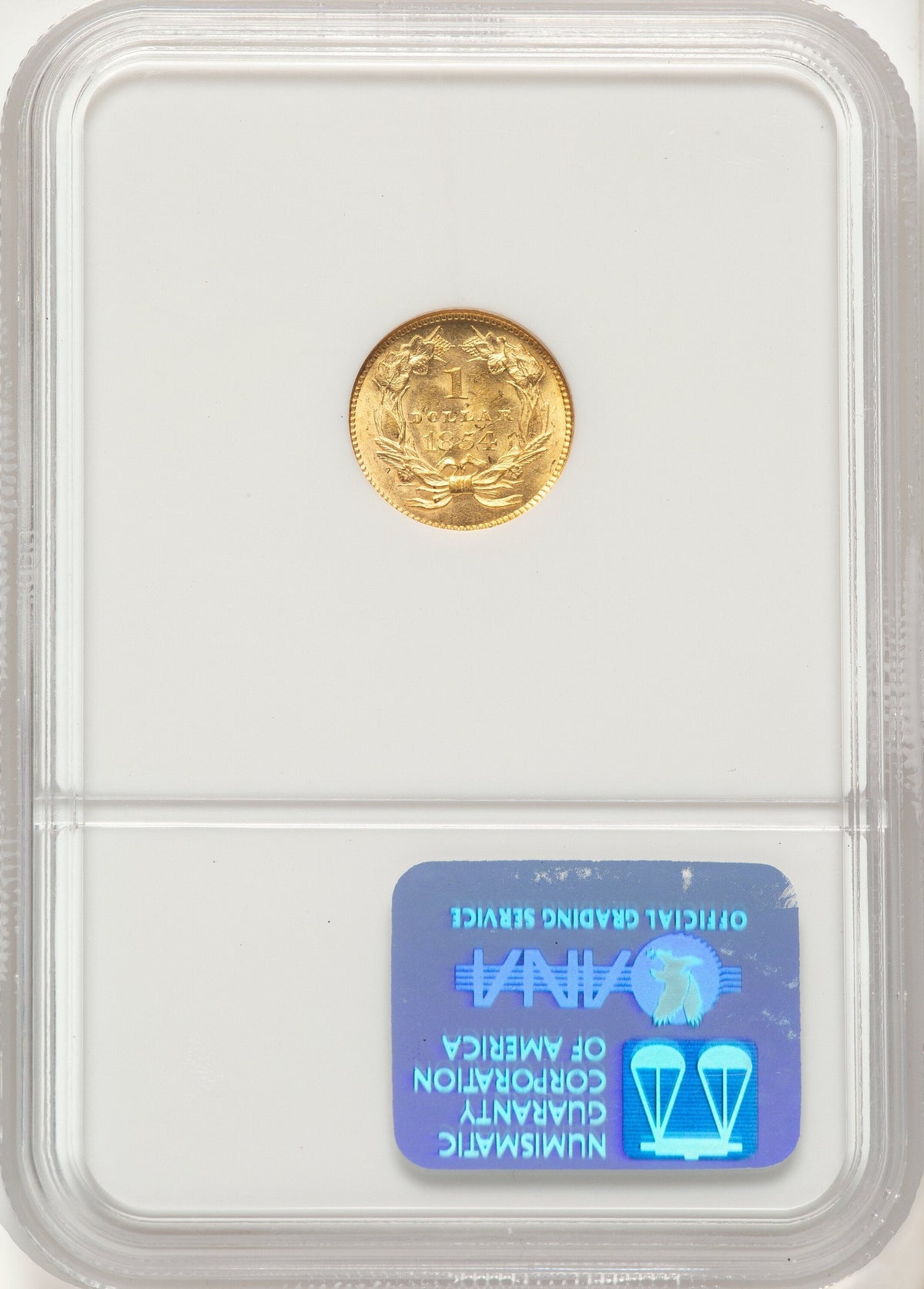 1854 G$1 Type Two Gold Dollar NGC MS62