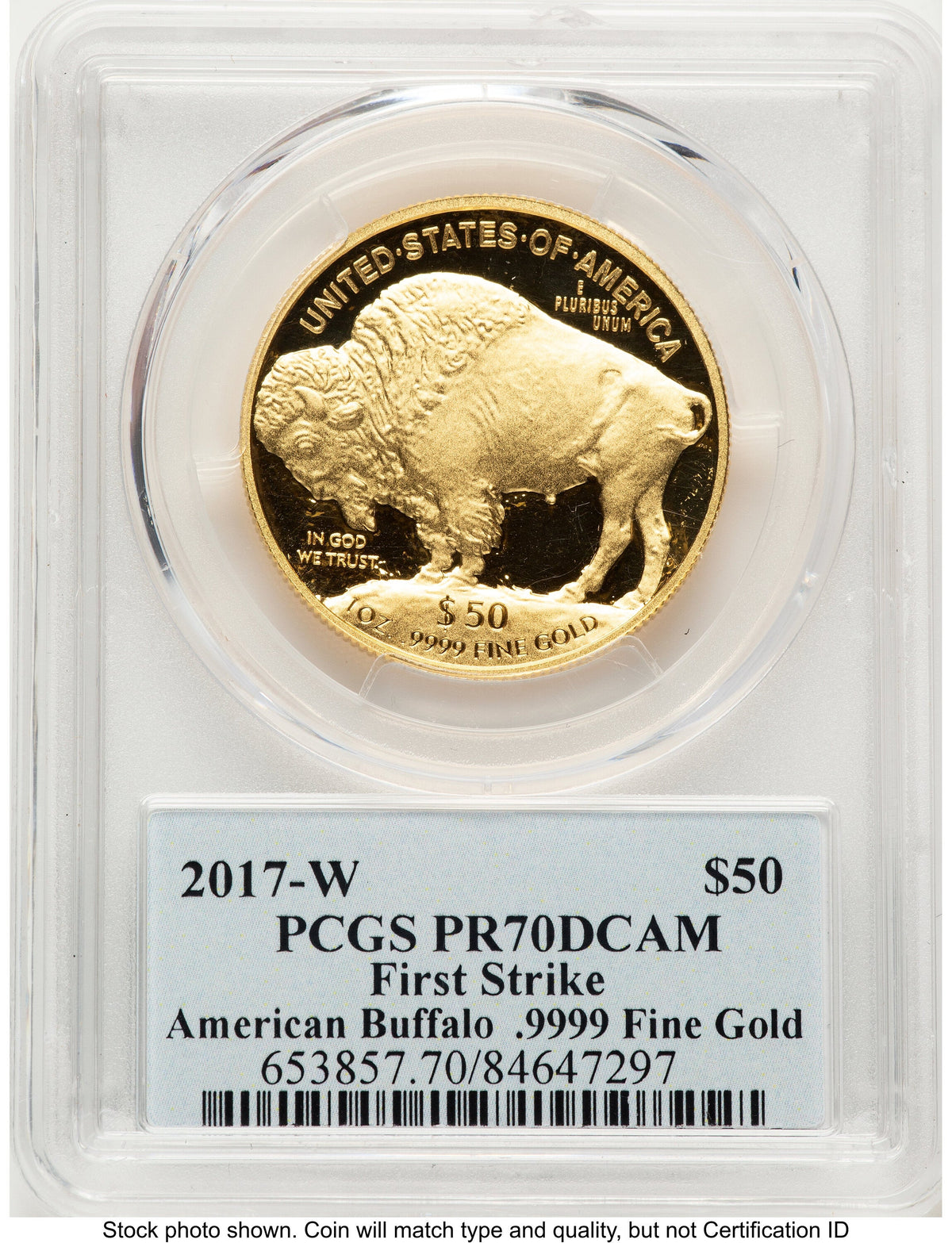 2017-W Proof Gold Buffalo 1 oz FS Thomas Cleveland Wreath PCGS PR70