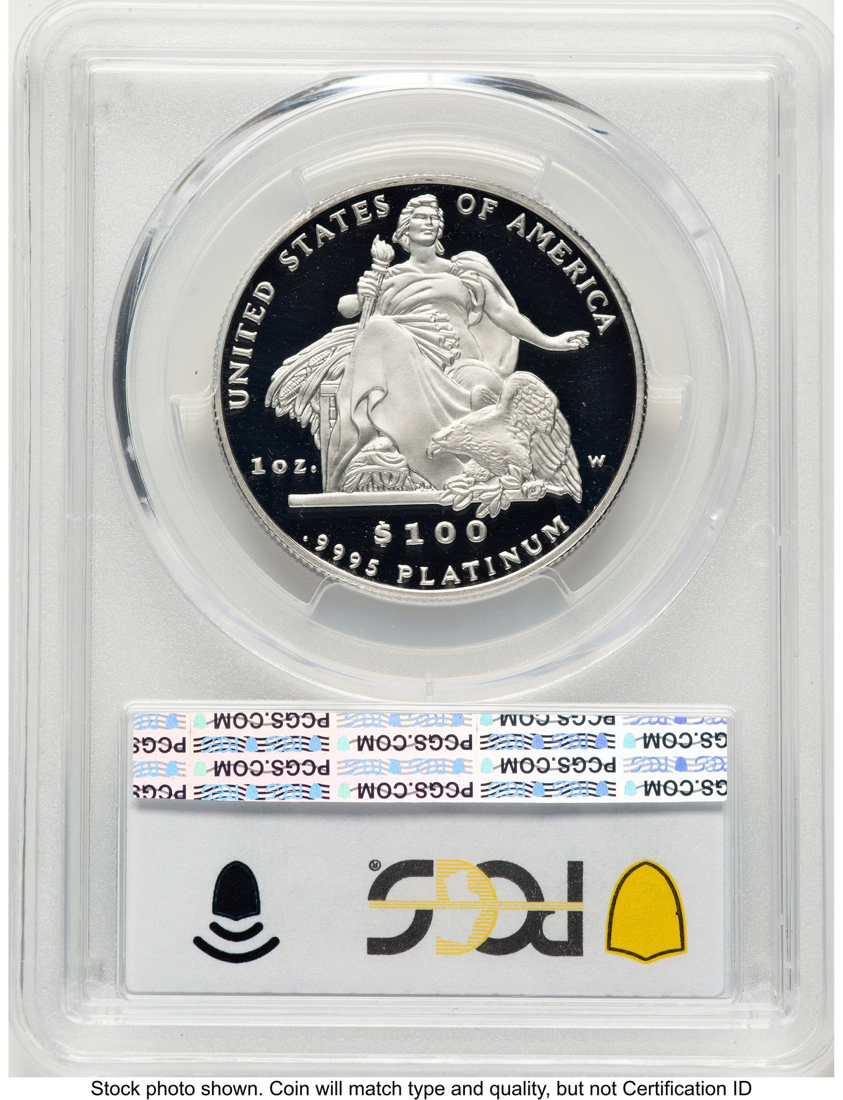 2004-W Proof Platinum Eagle 1 oz Blue Gradient PCGS PR70