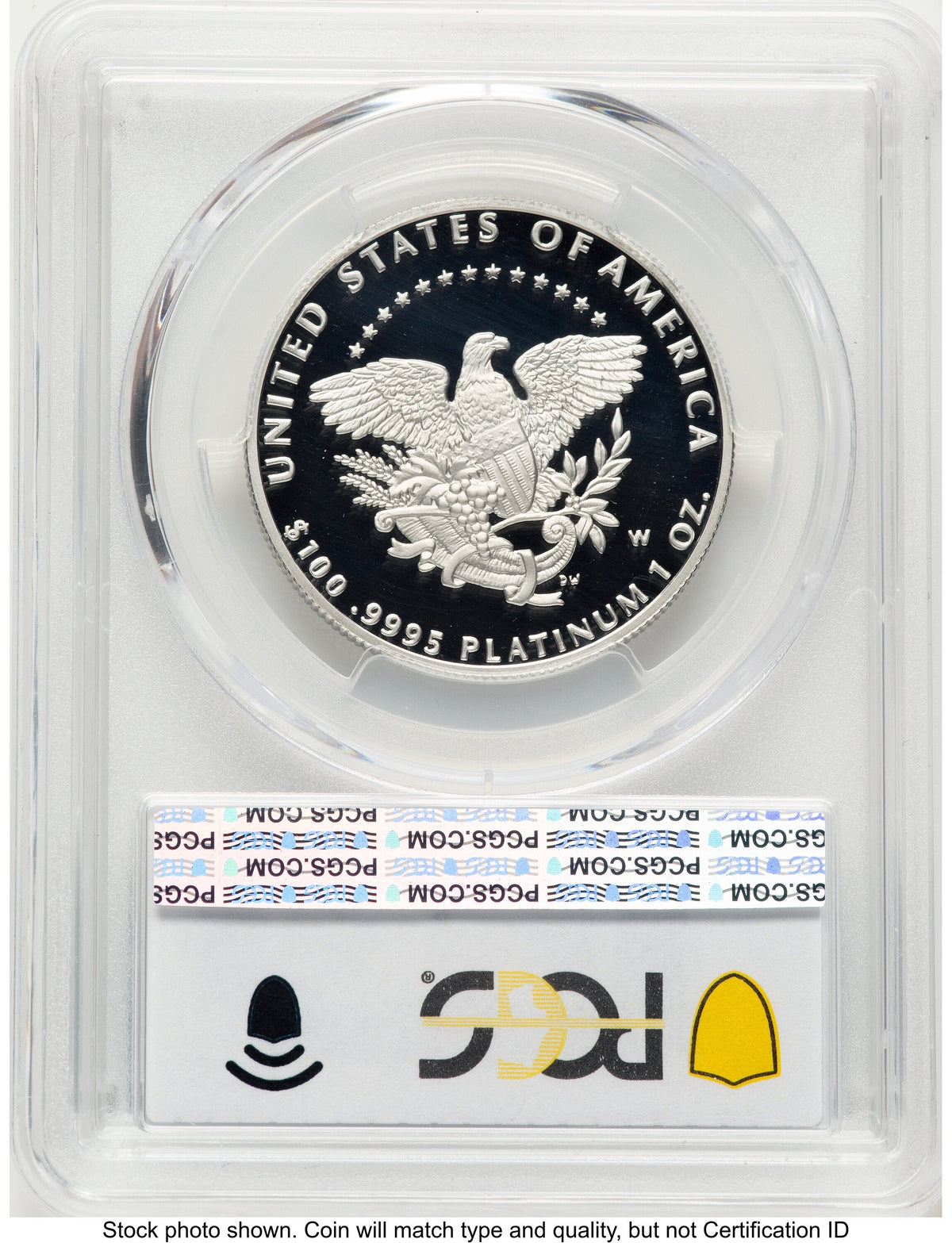 2005-W Proof Platinum Eagle 1 oz Blue Gradient PCGS PR70