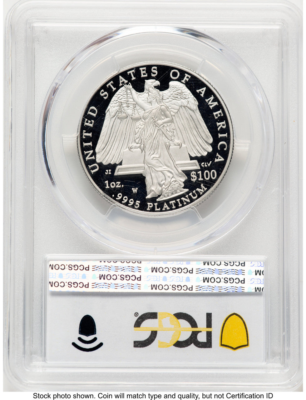 2008-W Proof Platinum Eagle 1 oz Blue Gradient PCGS PR70