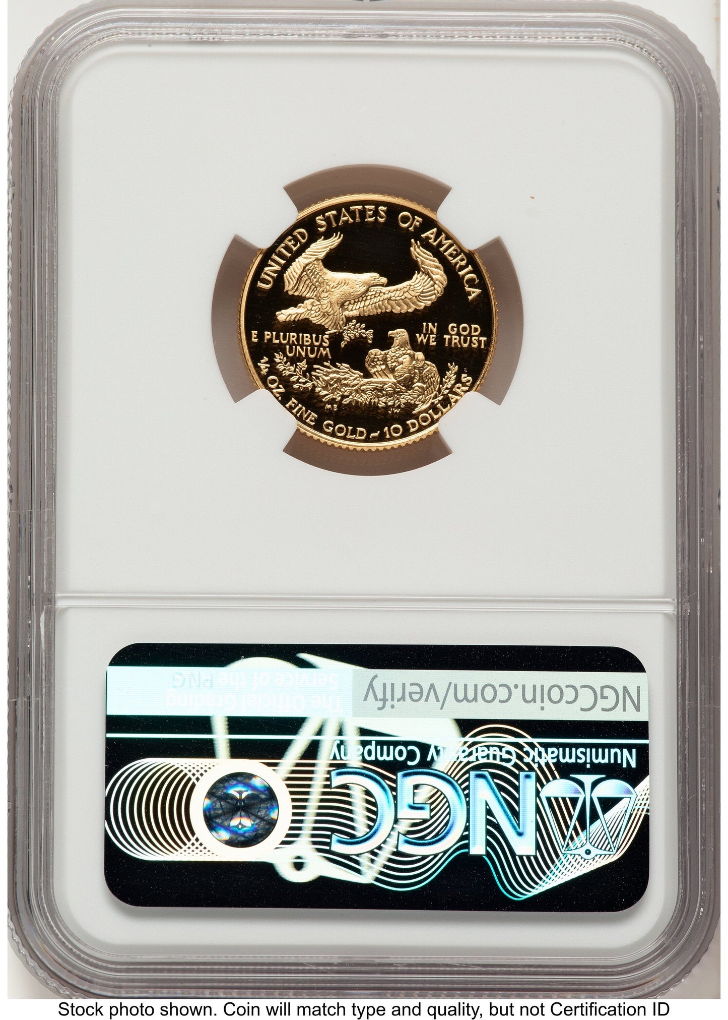 1996-W Proof Gold Eagle 1/4 oz Red Book NGC PF70