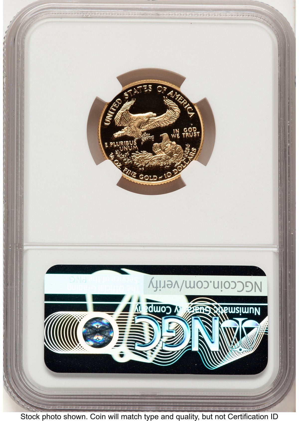 2001-W Proof Gold Eagle 1/4 oz Red Book NGC PF70