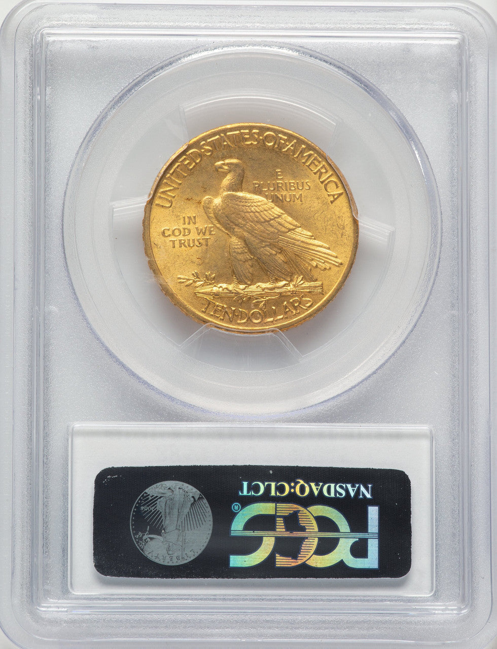 1908 $10 MOTTO Blue Gradient Indian Eagle PCGS MS64