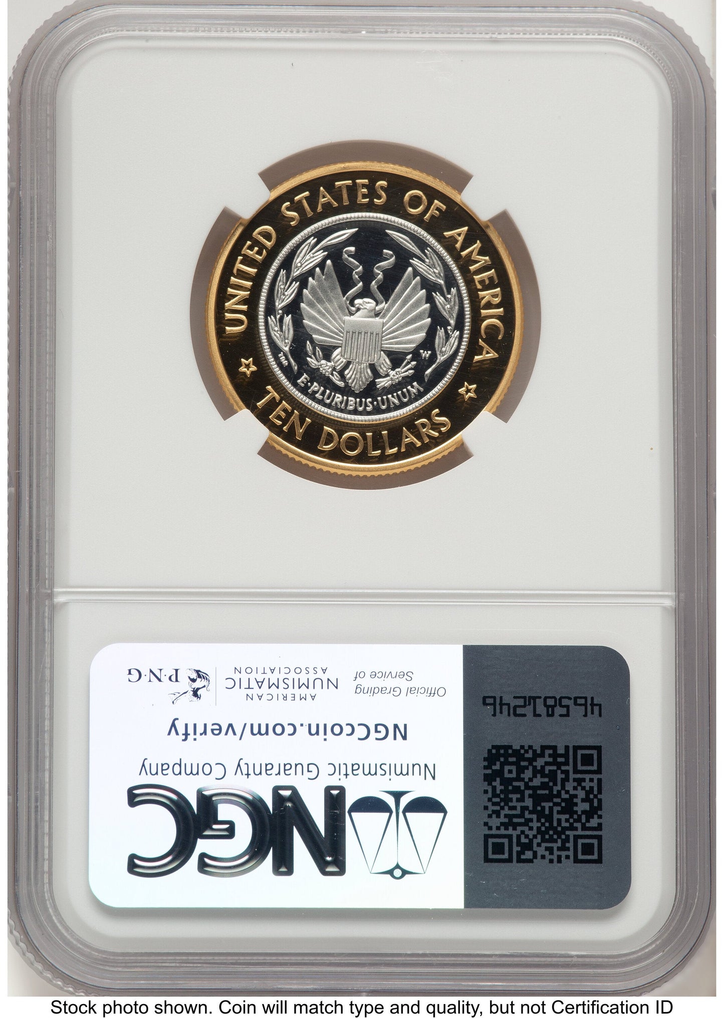 2000-W $10 Library of Congress Bi-Metallic Gold 0.2509 oz and Platinum 0.2509 oz Don Everhart Modern Issues NGC PF70